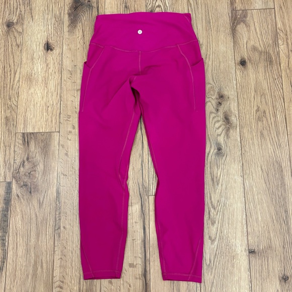 (SOLD) Lululemon Align High Rise Pant With Pockets 25" Size 8 Ripened Raspberry - Picture 2 of 7